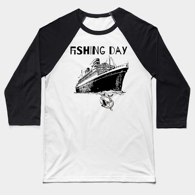 fisher fishing day fisher lover nice gift Baseball T-Shirt by summerDesigns